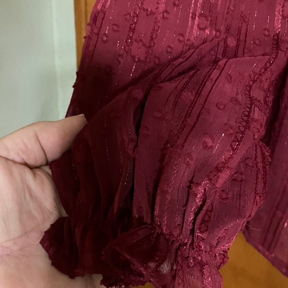 Alice Blue Deep burgundy blouse - Picture 5 of 12